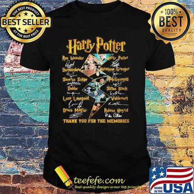 Harry Potter Signature Present Thank You For The Memories Shirt