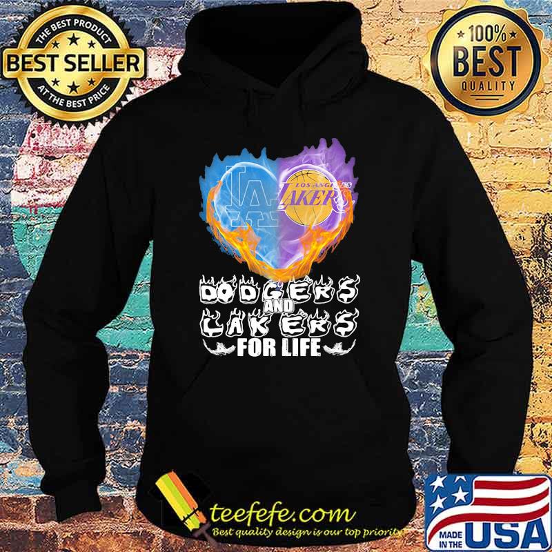 Heart Fire Dodgers And Lakers For Life Football Shirt Hoodie Heart Fire Dodgers And Lakers For Life Football Shirt Hoodie