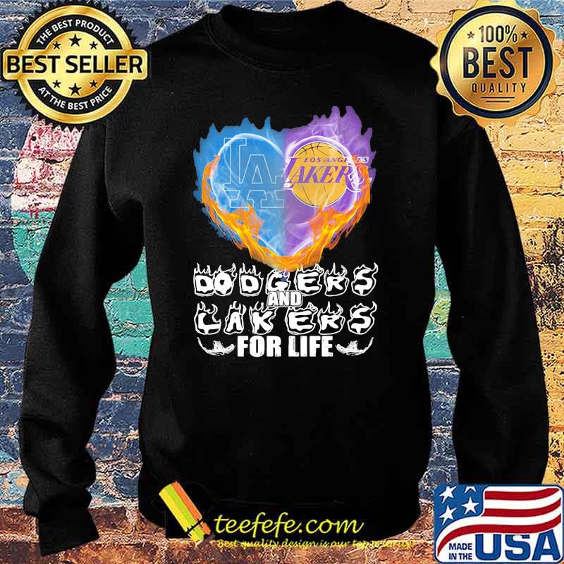 Heart Fire Dodgers And Lakers For Life Football Shirt Sweater Heart Fire Dodgers And Lakers For Life Football Shirt Sweater