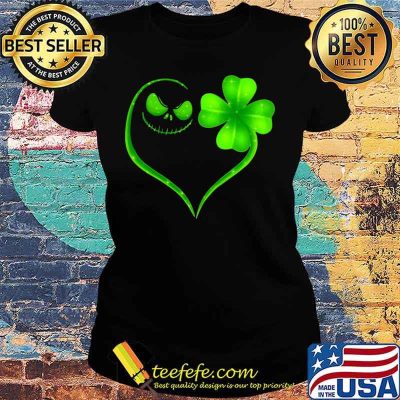 Heart Shamrock And Jack Skeleton Happy St Patrick’s Day Ladies tee Heart Shamrock And Jack Skeleton Happy St Patrick’s Day Ladies tee