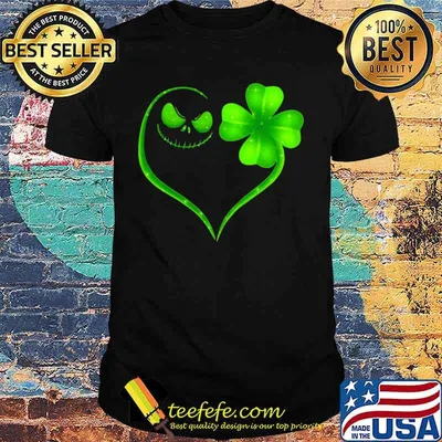 Heart Shamrock And Jack Skeleton Happy St Patrick’s Day shirt