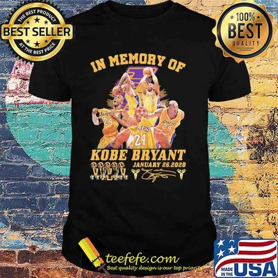 In Memory Of Kobe Bryant Legend Never Die Signature Shirt