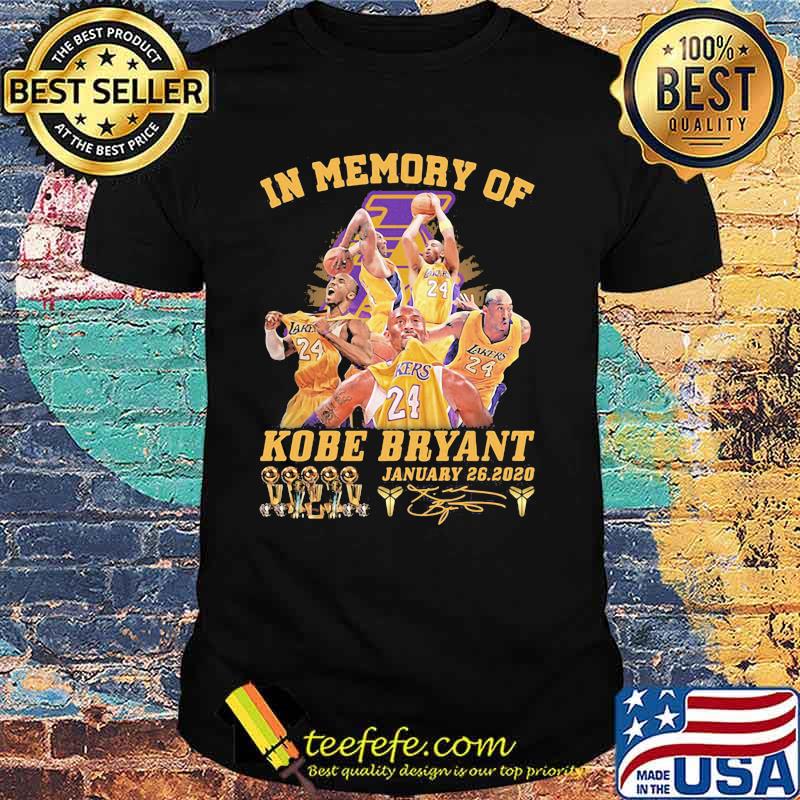 In Memory Of Kobe Bryant Legend Never Die Signature Shirt