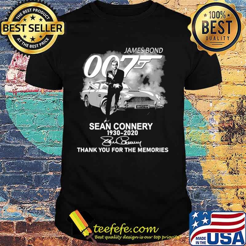 James Bond 007 Sean Connery 1930 2020 Signature Thank You For The Memories shirt