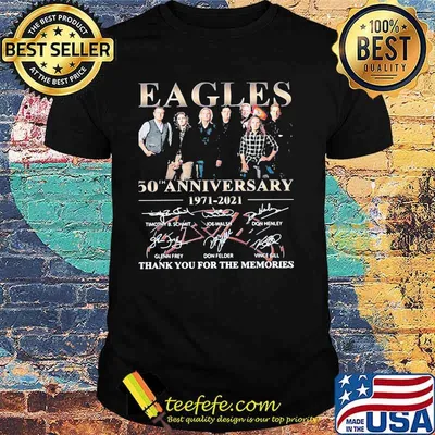 Eagles 50th Anniversary 1971 2021 Thank You For The Memories Signature Shirt