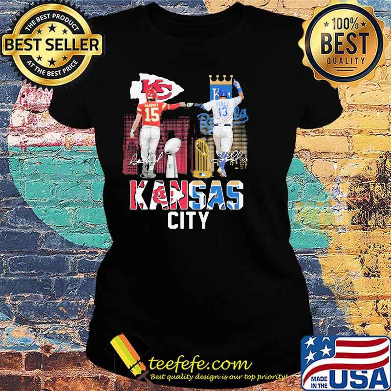 Kansas City And Royals Football Shirt Ladies tee Kansas City And Royals Football Shirt Ladies tee