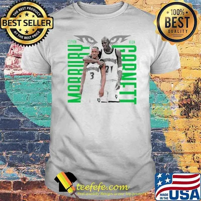 Kevin Garnett and Stephon Marbury Minnesota Timberwolves shirt