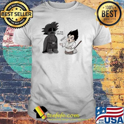 Kid Goku From Dragon Ball Battles Against Darth Vader From Star Wars Shirt