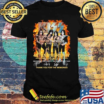 Kiss End Of The Road World Tour 48th Anniverary 1973-2021 Thank You For The Memories Shirt
