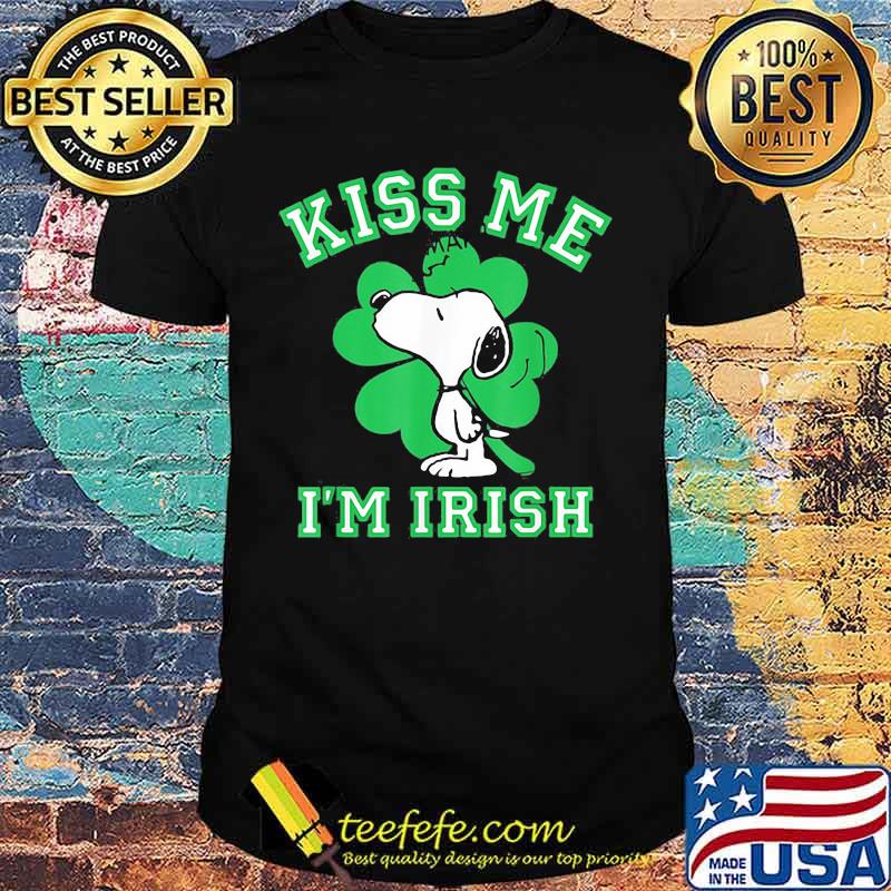 Kiss Me I’m Irish Smak Snoopy Patricks Day Shirt