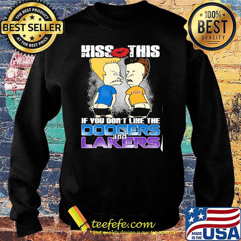 Kiss This If You Don’t Like The Dodgers And Laker Cute Football Shirt Sweater Kiss This If You Don’t Like The Dodgers And Laker Cute Football Shirt Sweater