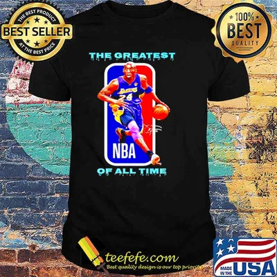 Kobe Bryant the greatest of all time NBA signatures shirt