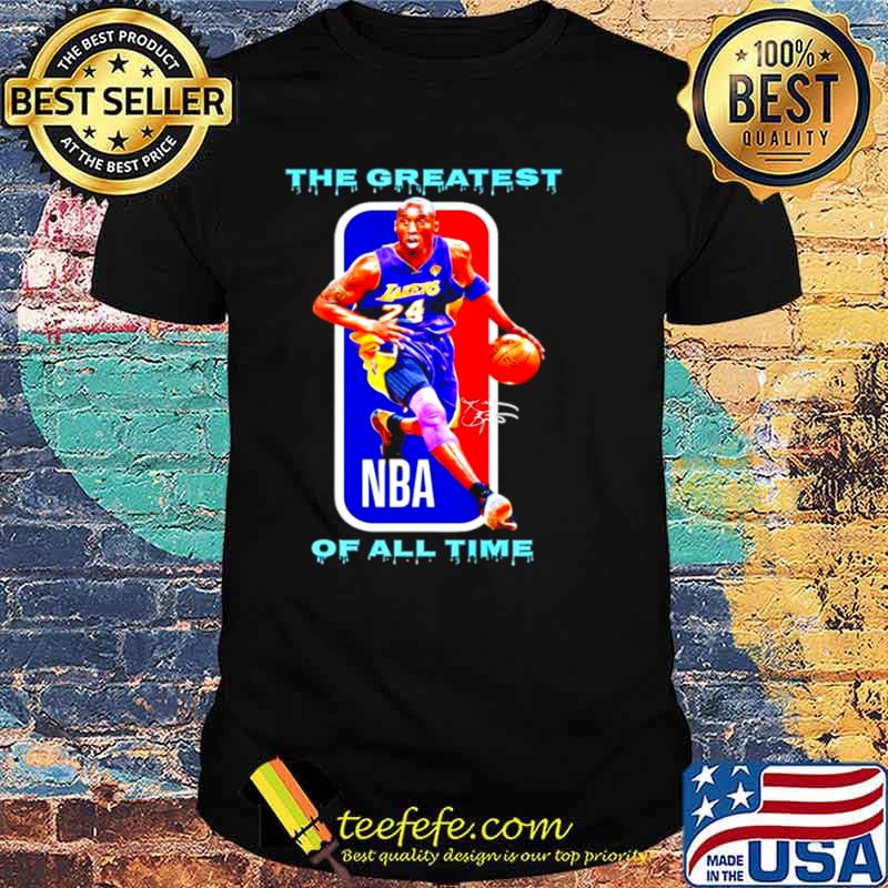 Kobe Bryant the greatest of all time NBA signatures shirt