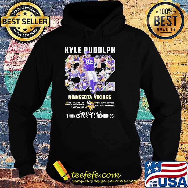 Kyle Rudolph Minnesota Vikings 2011 2021 Thanks For The Memories Shirt Hoodie Kyle Rudolph Minnesota Vikings 2011 2021 Thanks For The Memories Shirt Hoodie
