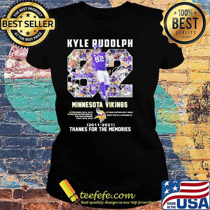 Kyle Rudolph Minnesota Vikings 2011 2021 Thanks For The Memories Shirt Ladies tee Kyle Rudolph Minnesota Vikings 2011 2021 Thanks For The Memories Shirt Ladies tee