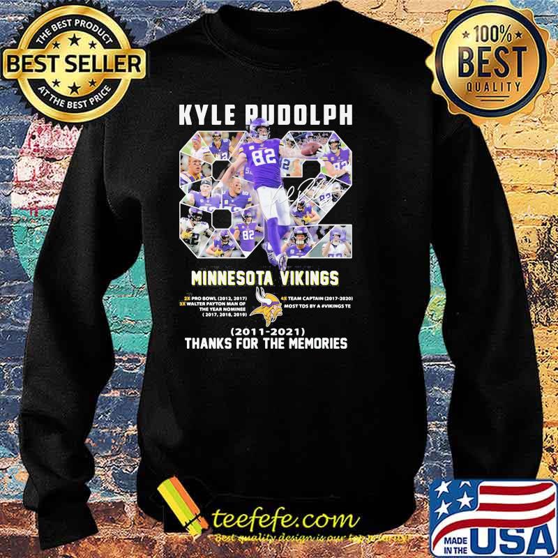 Kyle Rudolph Minnesota Vikings 2011 2021 Thanks For The Memories Shirt Sweater Kyle Rudolph Minnesota Vikings 2011 2021 Thanks For The Memories Shirt Sweater
