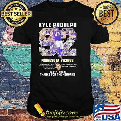 Kyle Rudolph Minnesota Vikings 2011 2021 Thanks For The Memories Shirt