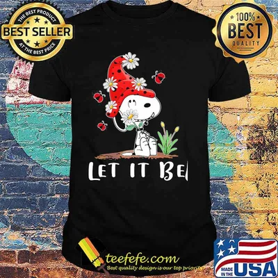 Let It Be Snoopy Wear Hat Gnome Shirt