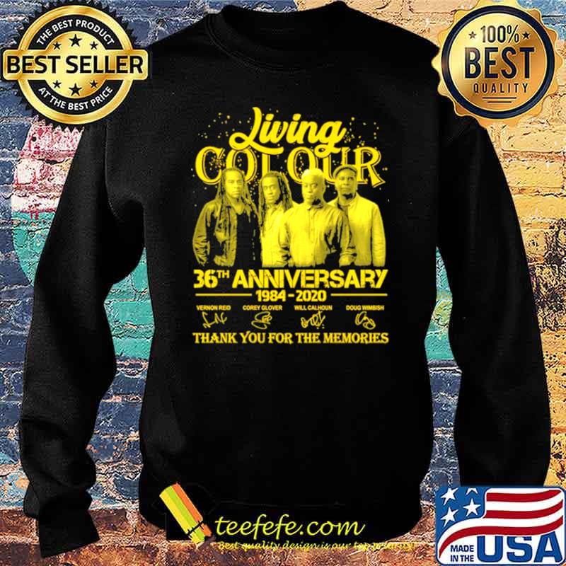 Living Cot Our 36th Anniversary 1984 2020 Signatures Thank You For The Memories Shirt Sweater Living Cot Our 36th Anniversary 1984 2020 Signatures Thank You For The Memories Shirt Sweater