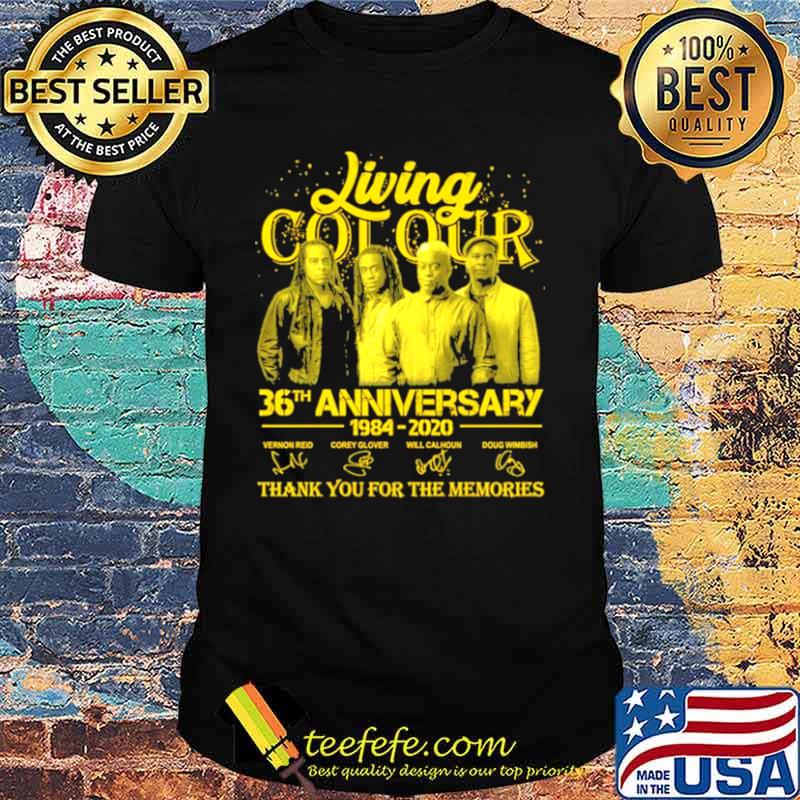 Living Cot Our 36th Anniversary 1984 2020 Signatures Thank You For The Memories Shirt Living Cot Our 36th Anniversary 1984 2020 Signatures Thank You For The Memories Shirt