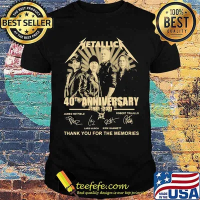 Metallic 40th Anniversary 1981 2021 Thank You For The Memories Shirt