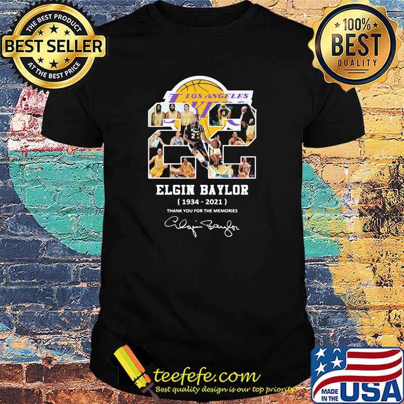 Los Angeles Lakers Elgin Baylor 1934 2021 Thank You For The Memories Signature Shirt