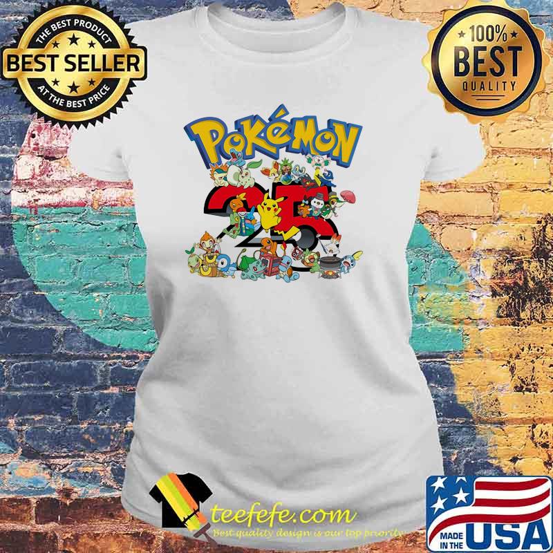 Pokemon 25th Anniversary Shirt Laides tee Pokemon 25th Anniversary Shirt Laides tee