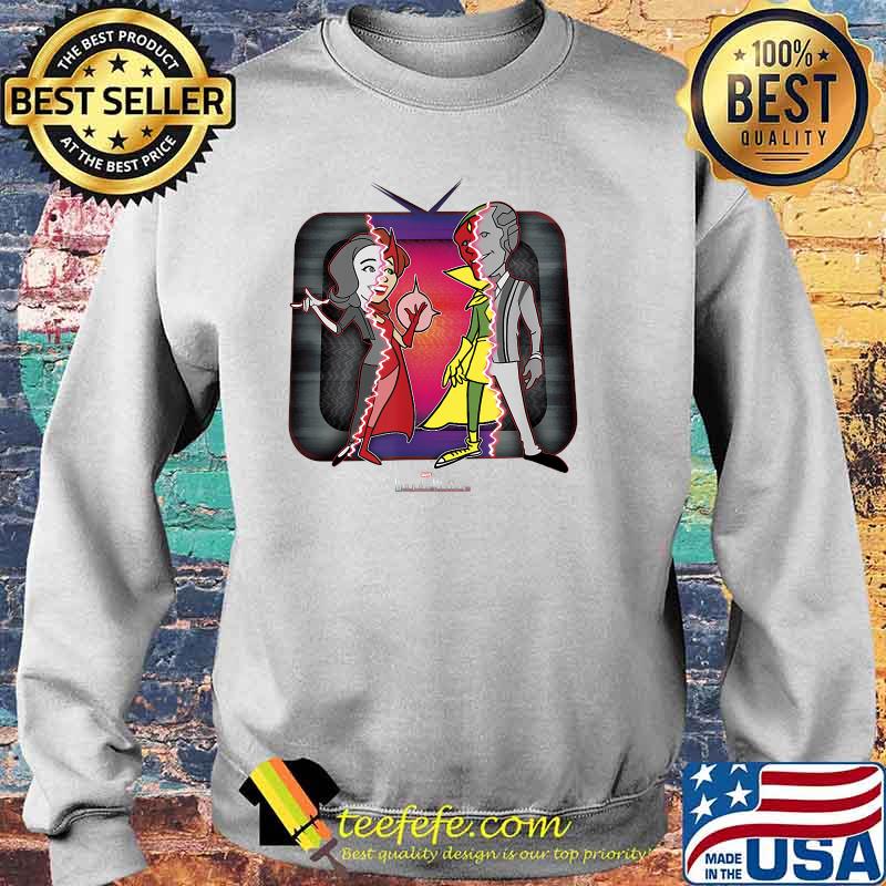Marvel Wandavision Halloween Retro Cartoon Glitch Shirt Sweater Marvel Wandavision Halloween Retro Cartoon Glitch Shirt Sweater