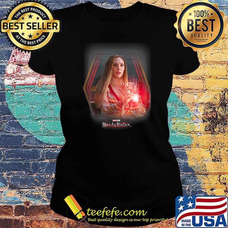 Marvel Wandavision Red Scarlet Glitch Portrait Shirt Ladies tee Marvel Wandavision Red Scarlet Glitch Portrait Shirt Ladies tee