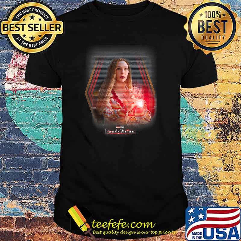 Marvel Wandavision Red Scarlet Glitch Portrait Shirt Marvel Wandavision Red Scarlet Glitch Portrait Shirt