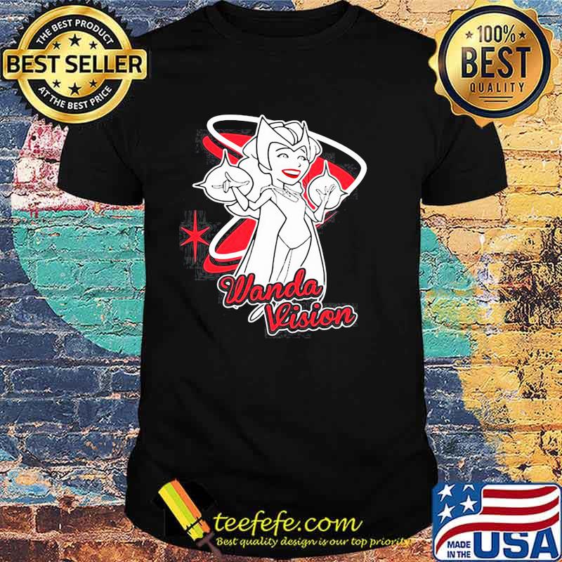 MARVEL WANDAVISION SCARLET WITCH RETRO CARTOON SHIRT