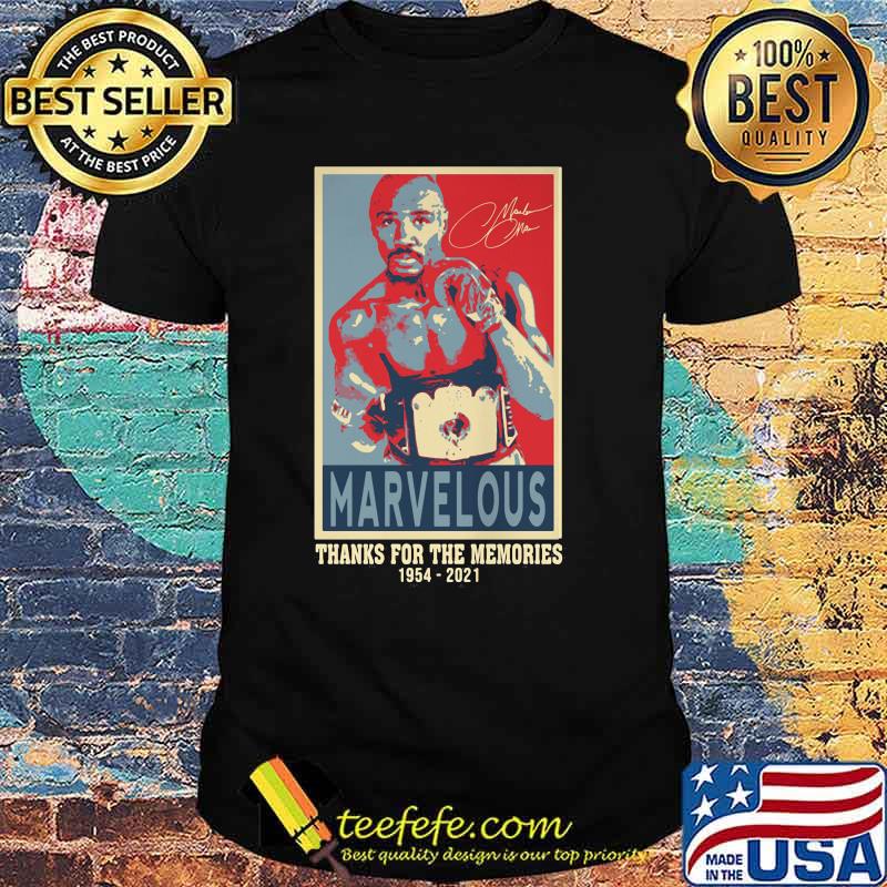 Marvelous Hagler Thanks For The Memories 1954 2021 Signature Retro Shirt Marvelous Hagler Thanks For The Memories 1954 2021 Signature Retro Shirt