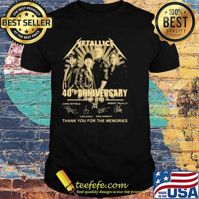 Metallic 40th Anniversary 1981 2021 Thank You For The Memories Shirt