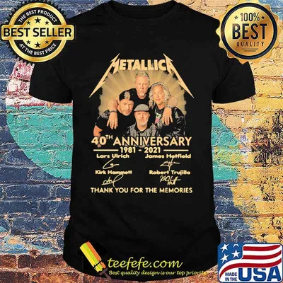 Metallica 40th Anniversary 1981 2021 Thank You For The Memories Signature Shirt