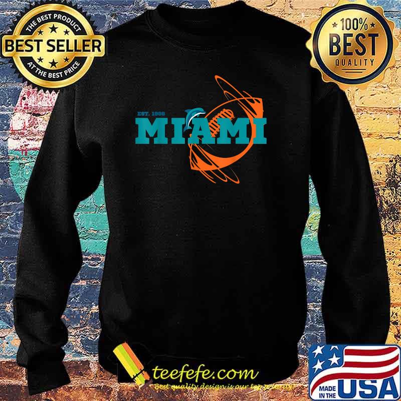 Miami Est 1966 Sports Team Athletic Novelty Dolphin Shirt Sweater Miami Est 1966 Sports Team Athletic Novelty Dolphin Shirt Sweater