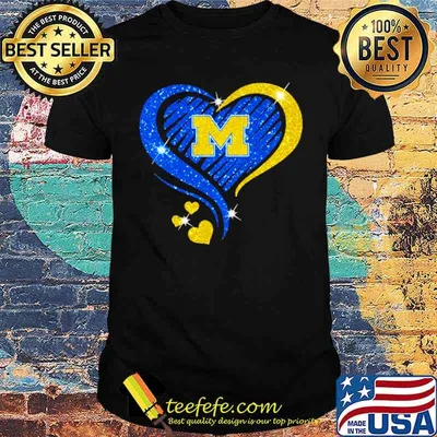 Michigan Wolverines Football Heart Diamond Shirt