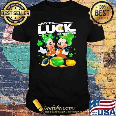 Mickey Minnie May The Luck Be With You Patrick Day Shirt