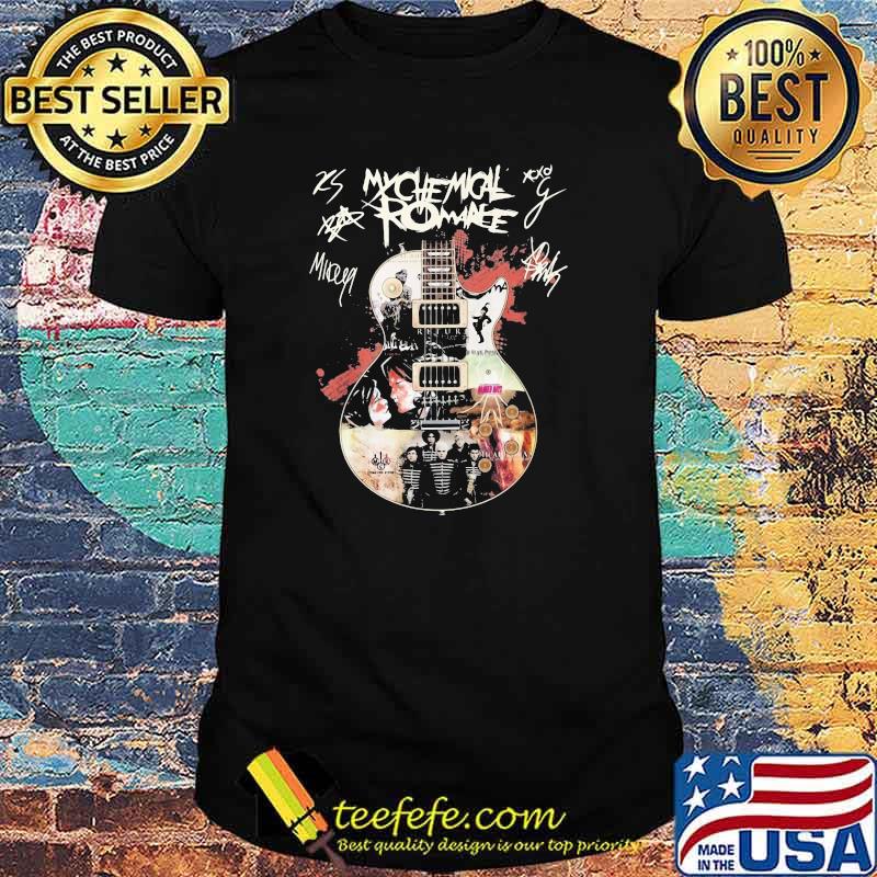 My Chemical Romance Guitar Signature Shirt My Chemical Romance Guitar Signature Shirt