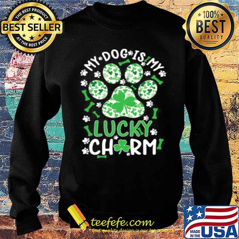 My Dog Is My Lucky Charm Shamrock Paw Dog St Patrick’s Day Sweater My Dog Is My Lucky Charm Shamrock Paw Dog St Patrick’s Day Sweater