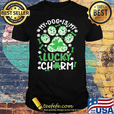 My Dog Is My Lucky Charm Shamrock Paw Dog St Patrick’s Day shirt
