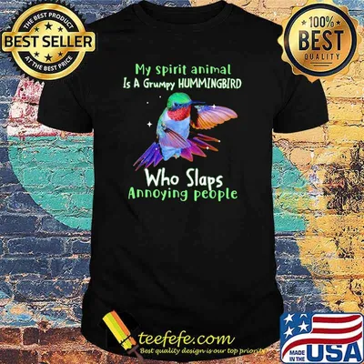 My Spirit Animal Is A Grumpy Hummingbird Who Slaps Annoying People Shirt