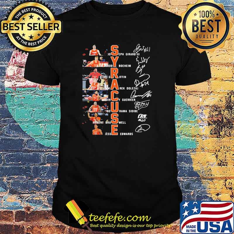 Name And Signature Player Team Syracuse Shirt