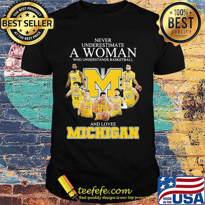 Never Underestimate A Woman Who Understand Baseball And Loves Michigan Shirt