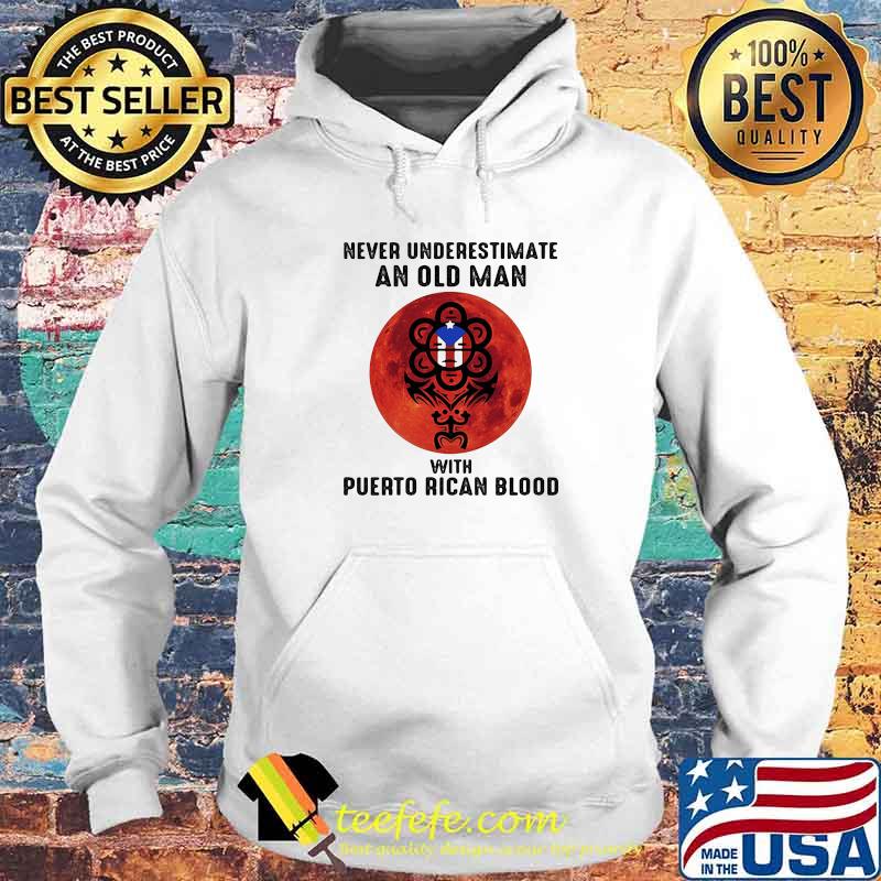 Never Underestimate An Old Man With Puerto Rican Blood Captain American Blood Moon Shirt Hoodie Never Underestimate An Old Man With Puerto Rican Blood Captain American Blood Moon Shirt Hoodie