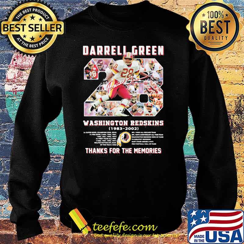 Number 28 Darrell Green Washington Redskins Thanks For The Memories Shirt Sweater Number 28 Darrell Green Washington Redskins Thanks For The Memories Shirt Sweater