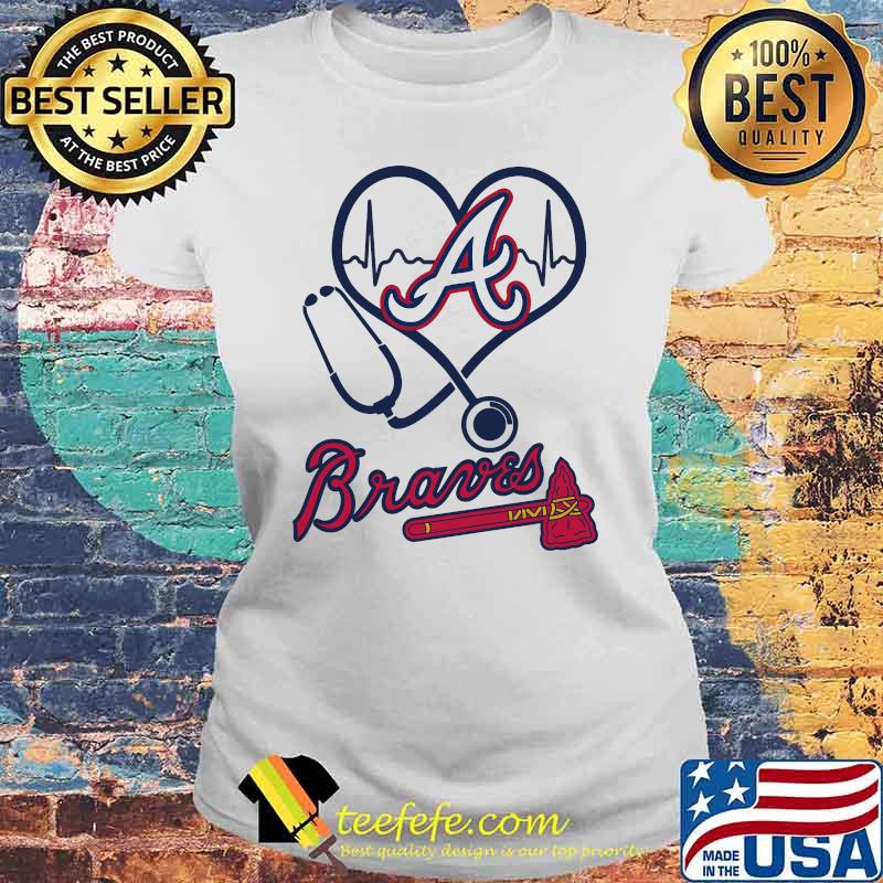 Nurse Atlanta Braves Football Shirt Laides tee Nurse Atlanta Braves Football Shirt Laides tee