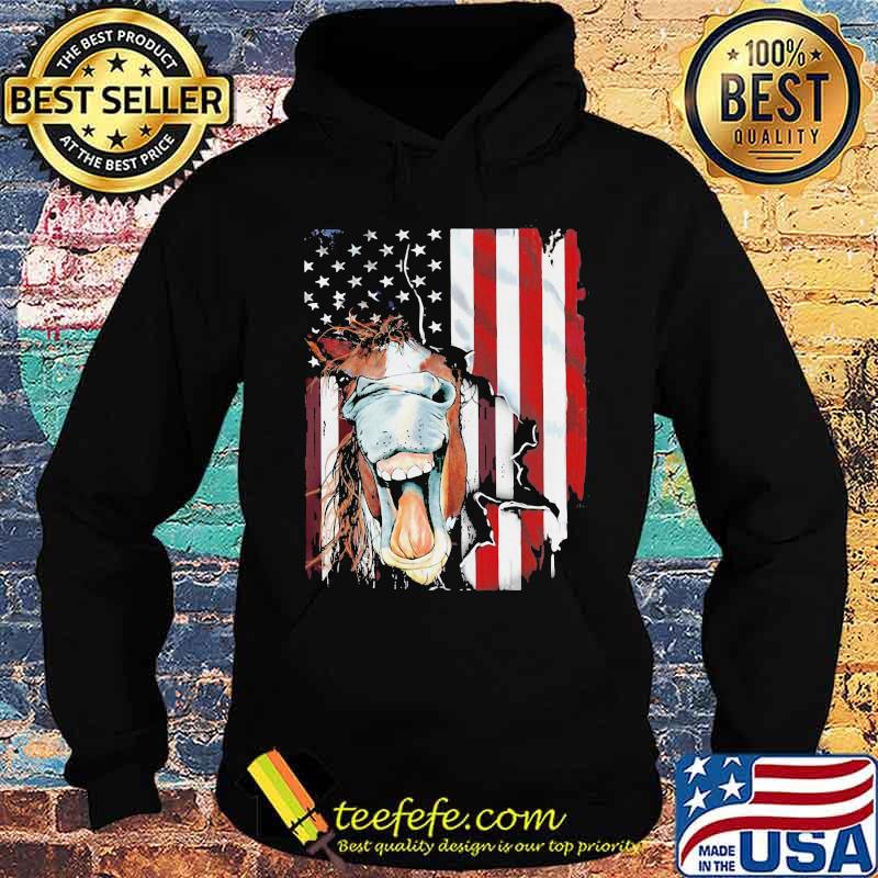 Official American Horse Face Flag Shirt Hoodie Official American Horse Face Flag Shirt Hoodie