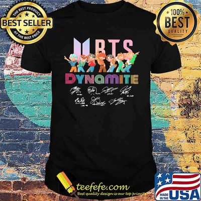 Official Bts Dynamite Signatures Shirt