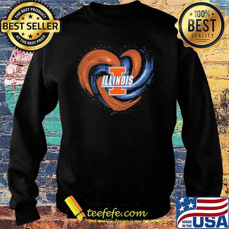 Official Heart Illinois baseball Shirt Sweater Official Heart Illinois baseball Shirt Sweater