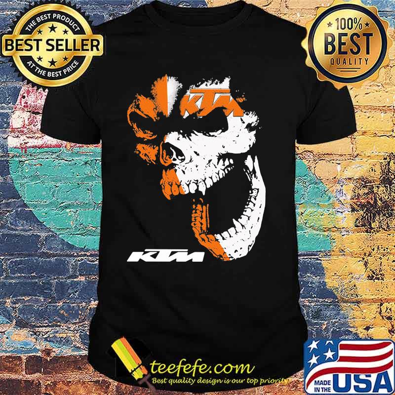 Official Skull With Logo Ktm Shirt Official Skull With Logo Ktm Shirt